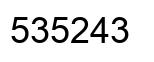 Number 535243 black image