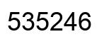 Number 535246 black image