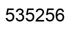 Number 535256 black image
