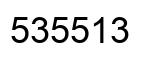 Number 535513 black image