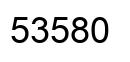 Number 53580 black image