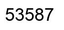 Number 53587 black image