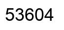 Number 53604 black image