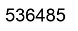 Number 536485 black image