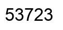 Number 53723 black image