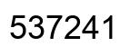 Number 537241 black image