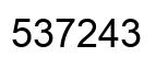 Number 537243 black image