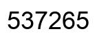 Number 537265 black image