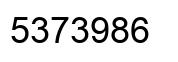 Number 5373986 black image