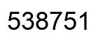 Number 538751 black image