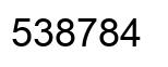 Number 538784 black image