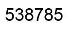 Number 538785 black image