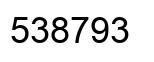 Number 538793 black image