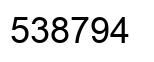 Number 538794 black image