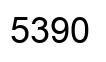 Number 5390 black image