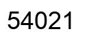 Número 54021 imagen negro