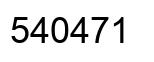 Number 540471 black image