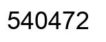 Number 540472 black image