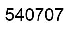 Number 540707 black image