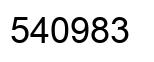 Number 540983 black image