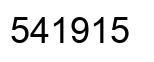 Number 541915 black image