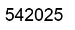 Number 542025 black image