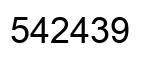 Number 542439 black image