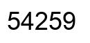 Number 54259 black image