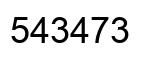 Number 543473 black image