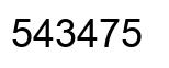 Number 543475 black image