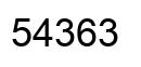 Number 54363 black image