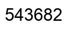 Number 543682 black image