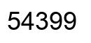 Número 54399 imagen negro