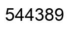 Number 544389 black image