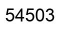 Number 54503 black image