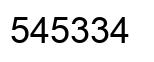 Number 545334 black image