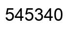 Number 545340 black image