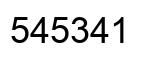 Number 545341 black image
