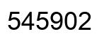 Number 545902 black image