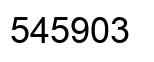 Number 545903 black image