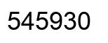 Number 545930 black image