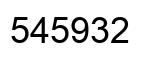 Number 545932 black image