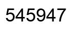 Number 545947 black image