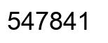 Number 547841 black image