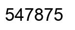 Number 547875 black image