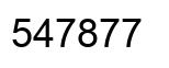Number 547877 black image