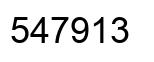 Number 547913 black image