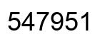 Number 547951 black image