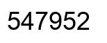 Number 547952 black image