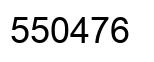 Number 550476 black image